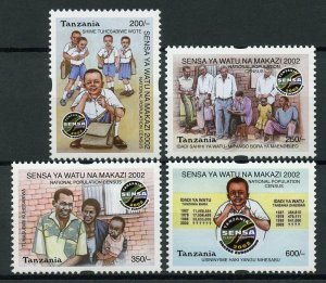 Tanzania Stamps 2002 MNH Sensa Ya Watu Na Makazi Ntl Population Census 4v Set