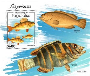 2024 04 - TOGO - FISHES             1V  complet set    MNH **