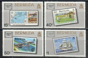 EDSROOM-22252 Bermuda 504-507 MNH 1986 Complete Stamp Exhibition CV$9.75