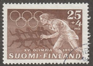 Finland, stamp,  Scott#B113,  used, hinged, 25+4mk. Olympics