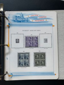 US Prominent Americans Series 1966-79 new with album block of 4, 10 sets