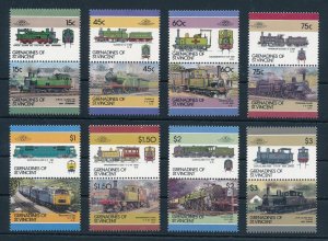 [113862] Grenadines of St. Vincent 1986 Railway trains Locomotives  MNH