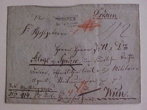 GERMAN DRESDEN 1840 B/S WIEN STAMPLESS