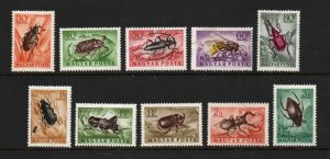 Hungary - Sc# C136 - C145 MNH (lightly dist gum) / Insects     -     Lot 0822143