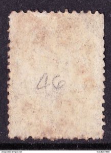 CEYLON 1863 QV 6d Sepia Perf 13 SG46 Used  CV£250