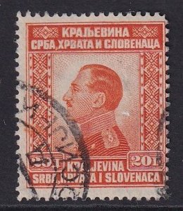 Yugoslavia   #37  used 1924  King Alexander  20d