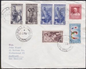 ITALY 1958  cover to New Zealand - nice franking...........................A6161