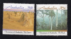 Australia 1988 39c Desert & 70c Bush Views, Scott 1098, 1101 MNH, value = $2.00