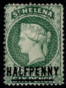 ST. HELENA QV SG35x, ½d green, M MINT. Cat £12. WMK REVERSED