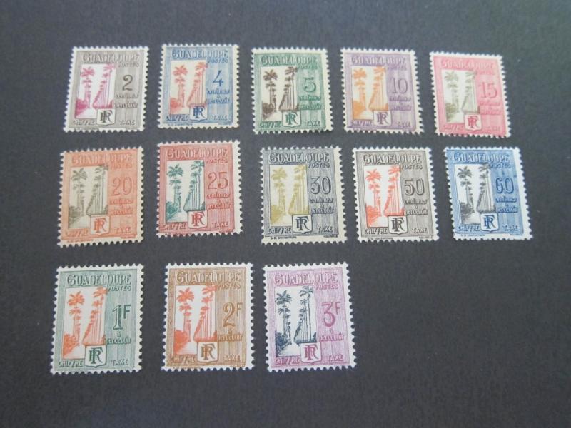 French Guadeloupe 1928 Sc j25-37 set MLH