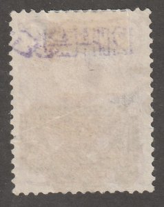 Persian stamp, Scott#209, used, surcharged, 1kr red,  #EC-4