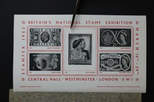 STAMPEX 1962 London GB UK EUROSTAMP Philatelic Souvenir Sheet set stamp reprint