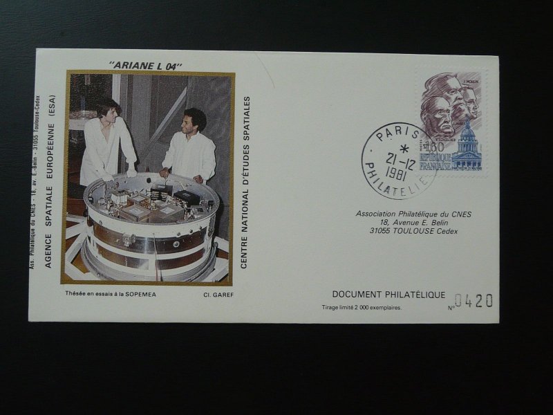 space cover Ariane L04 satellite Thesee France 1981