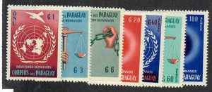 Paraguay;  Scott 565-568, C269-C271; 1960; Unused; NH; Complete Set