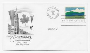 US 1324 (Me-5) 5c Montreal Expo '67 on FDC Artmaster Cachet ECV $7.50