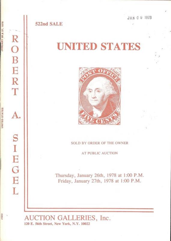 United States, Robert A. Siegel Auction Galleries, Inc. S...