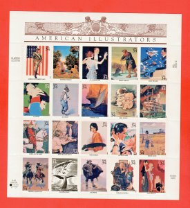 3502  American Illustators   Sheet  34¢  FACE $6.80  MNH 2000