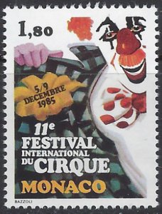Monaco 1490 MNH 1985 Circus (102)(ak8596)