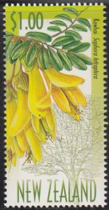 New Zealand 1999 MNH Sc 1565 $1 Kowhai Native Tree Flowers