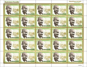 2020 MALI - GOLD EDITION - SET OF 2 SHEETS 25v - MAHATMA GANDHI - JOINT ISSUE - MNH-