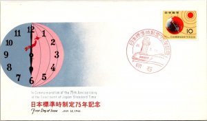 Japan FDC 1961 - 75th Anniv of the Enactment of Japan Standard Time - F30409