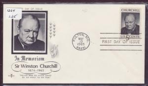 U.S. 1264 Churchill 1965 Rosecraft U/A FDC  L337