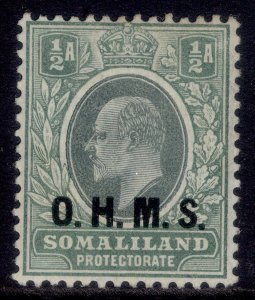 SOMALILAND PROTECTORATE EDVII SG O10, ½a dull green & green, M MINT. Cat £13.