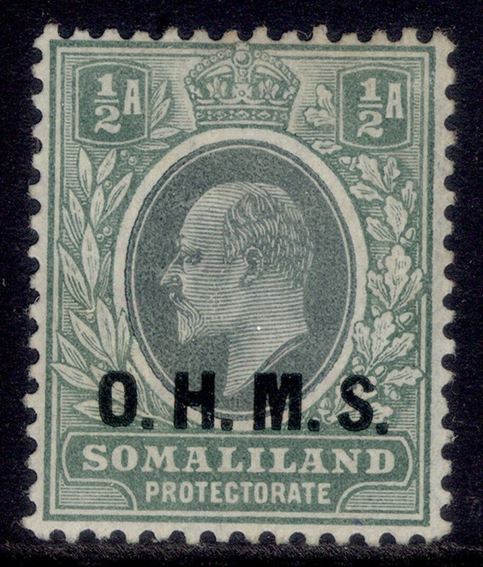 SOMALILAND PROTECTORATE EDVII SG O10, ½a dull green & green, M MINT. Cat £13.