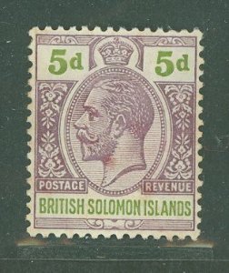 Solomon Islands (British Solomon Islands) #34 Unused Single (King)