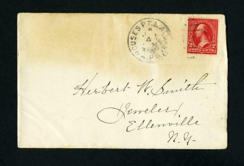 # 279B cover with Rouses Point & Albany RPO cancel to Ellenville, NY - 6-4-1901