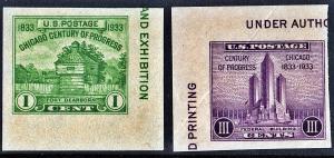 SC#730a & 731a Special Printings (1933) NGAI/Hinged