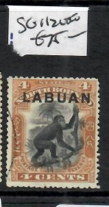 LABUAN   4C  MONKEY    SG 112   VFU     P0527H