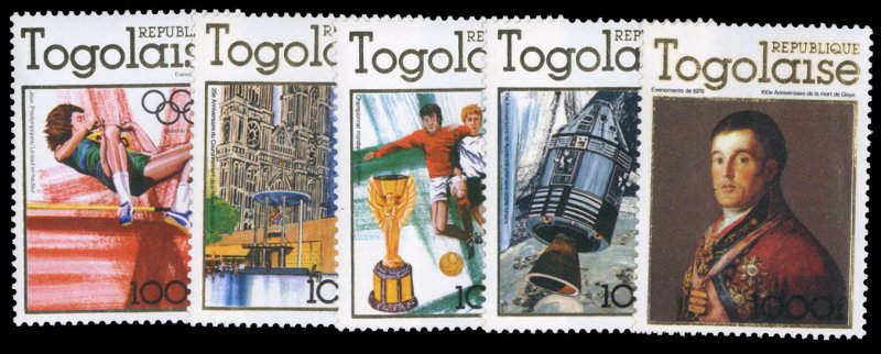 Togo #978-982 Cat$45, 1978 Events, set of five, never hinged