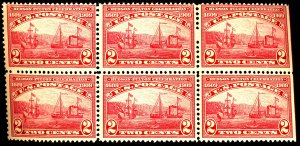 U.S. #372 MINT BLOCK OF 6 OG NH