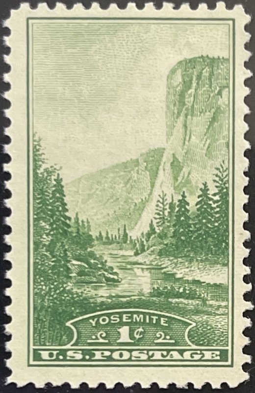 Scott #740 1934 1¢ National Parks Yosemite unused no gum