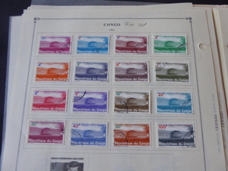 Belgium Congo 1941-1971 Stamp Collection on Alb Pgs