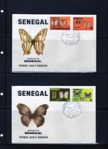 Senegal 1982 FDC Butterflies Set (4) Sc # 555-558 