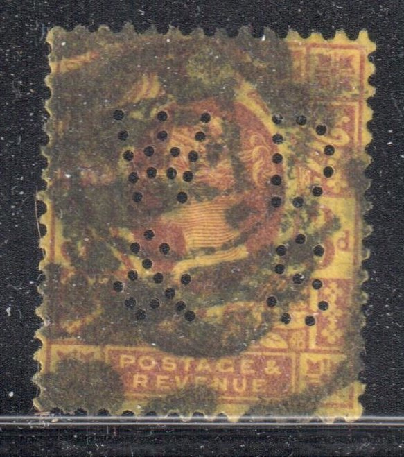 Great Brittain #115a Used PERFINS  ---  C$175,00 - Cork cancel