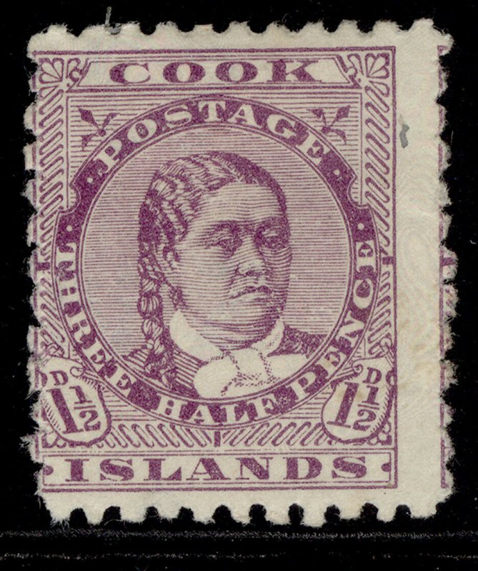 COOK ISLANDS QV SG14, 1½d deep lilac, UNUSED. Cat £18.