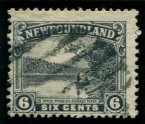 136 Newfoundland 6c Upper Steadies, used