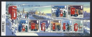 MS4162 2018 Christmas miniature sheet barcode UNMOUNTED MINT/MNH