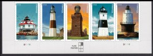 US 5621-5625 5625a Mid-Atlantic Lighthouses forever plate strip set MNH 2021