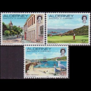 GUERNSEY-ALDERNEY 1983 - Scott# 10-12 Views 16-18p NH