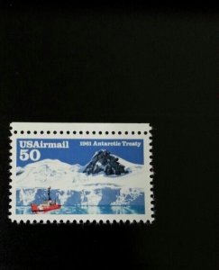 1991 50c Antarctic Treaty Arms Control, 30th Anniversary Scott C130 Mint F/VF NH