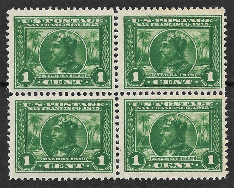 Doyle's_Stamps: 1913 VF-XF MNH 1c Balboa Block of 4 Stamps, Scott #397**