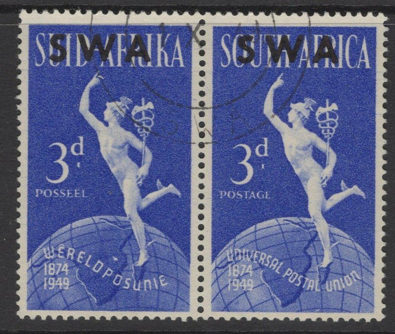 SOUTH WEST AFRICA SG140b 1949 3d UPU SHOWING LAKE IN EAST AFRICA FINE USED 