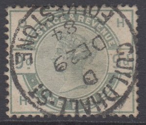 SG 195 9d dull green. Very fine used with a Guildhall St Folkstone CDS, Dec...