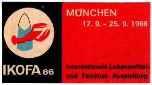 1966 Germany Poster Stamp IKOFA 66 International Food & Delicatessen Exhibition