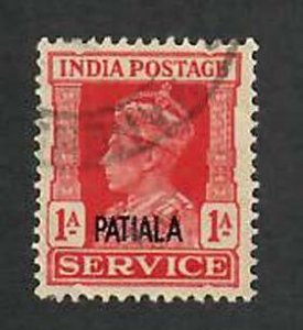 Patiala State- India;  Scott O67; 1940; Used