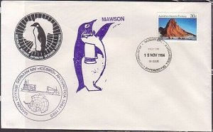 AUSTRALIA ANTARCTIC 1984 cover - Mawson Base  - ship cachet................35454